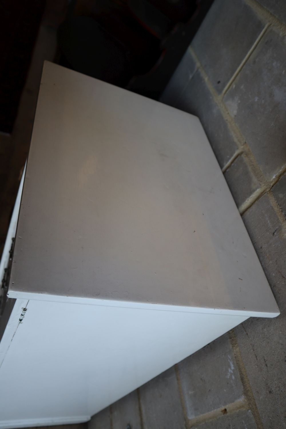 A painted Wellington chest, width 61cm, depth 45cm, height 107cm